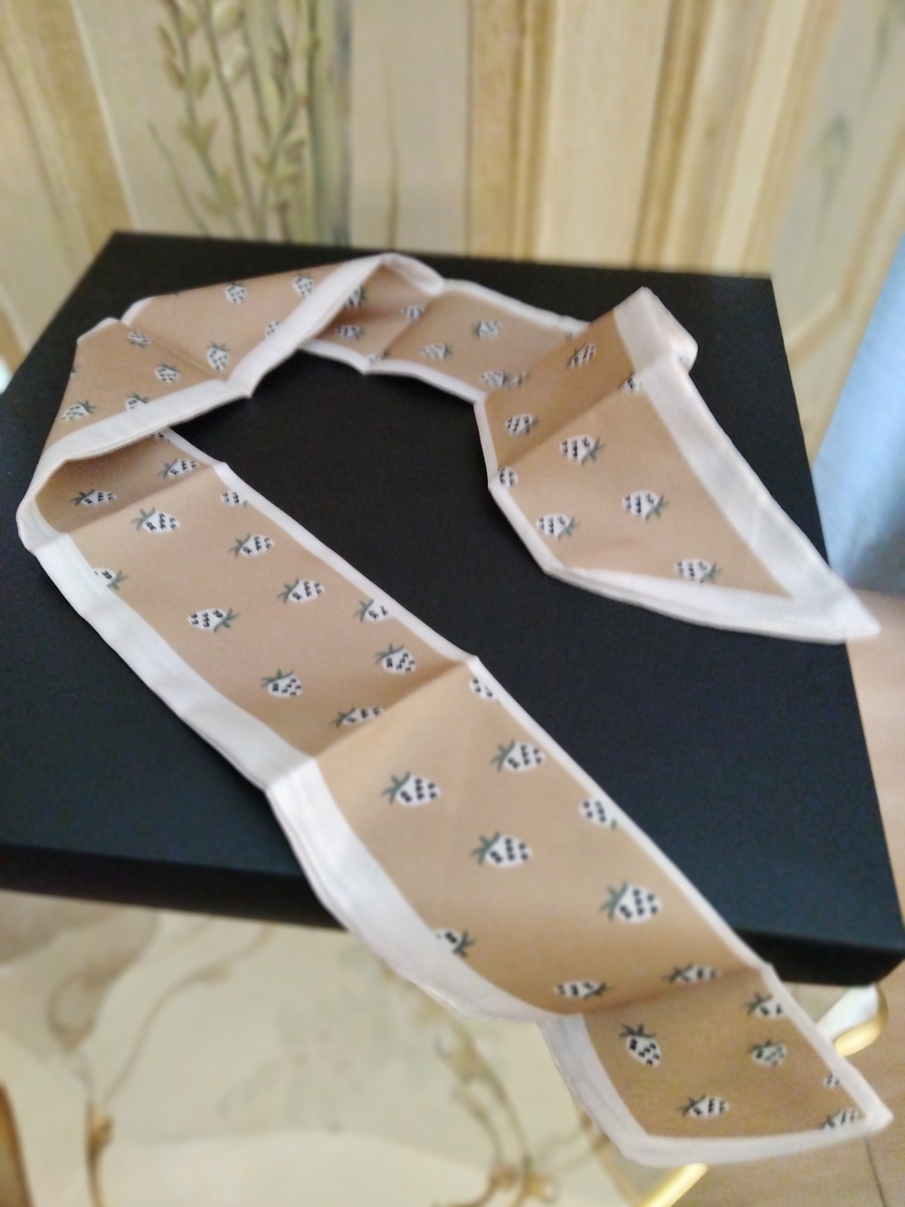 Beige Pineapple Pattern WoMen's Scarf Bandana